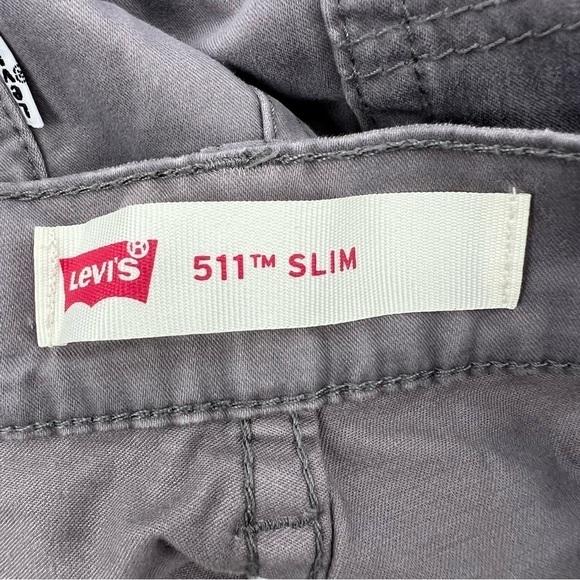 Levi's 511 Gray Slim Taper Fit Jeans Size 30 Women's - Picture 4 of 6